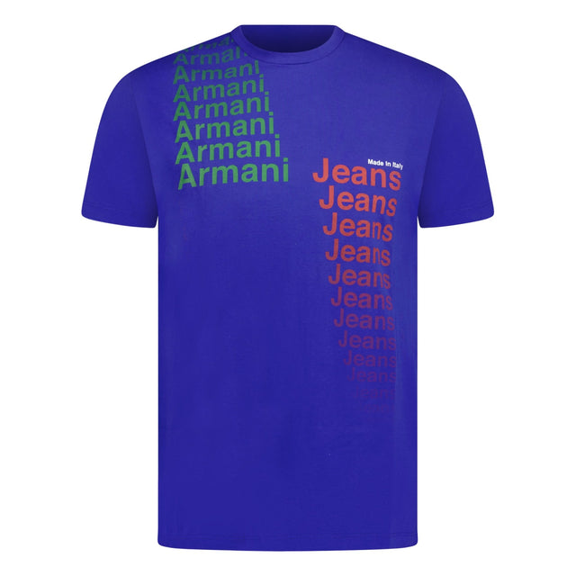 Armani Jeans Logo T-Shirt Blue - Boinclo ltd - Outlet Sale Under Retail