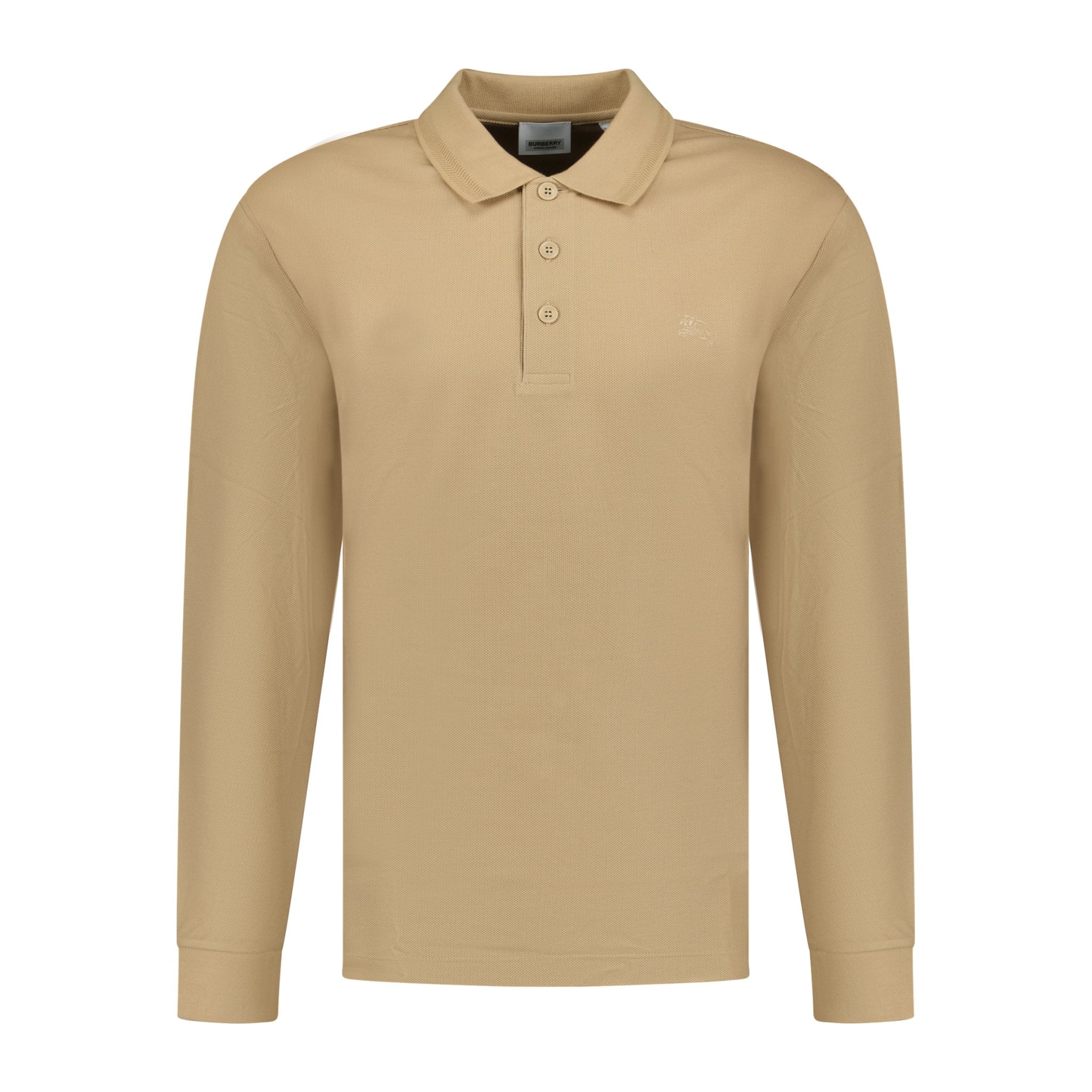 Color variation of 'Eddie' Long Sleeved Polo-Shirt Brown