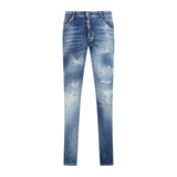 DSquared2 'Cool Guy' Paint Splatter Slim Fit Jeans Blue - Boinclo ltd - Outlet Sale Under Retail
